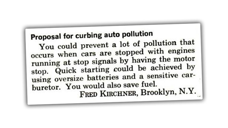 Illustration for article titled Did Some Unknown Rando Invent Stop-Start Technology In 1969?